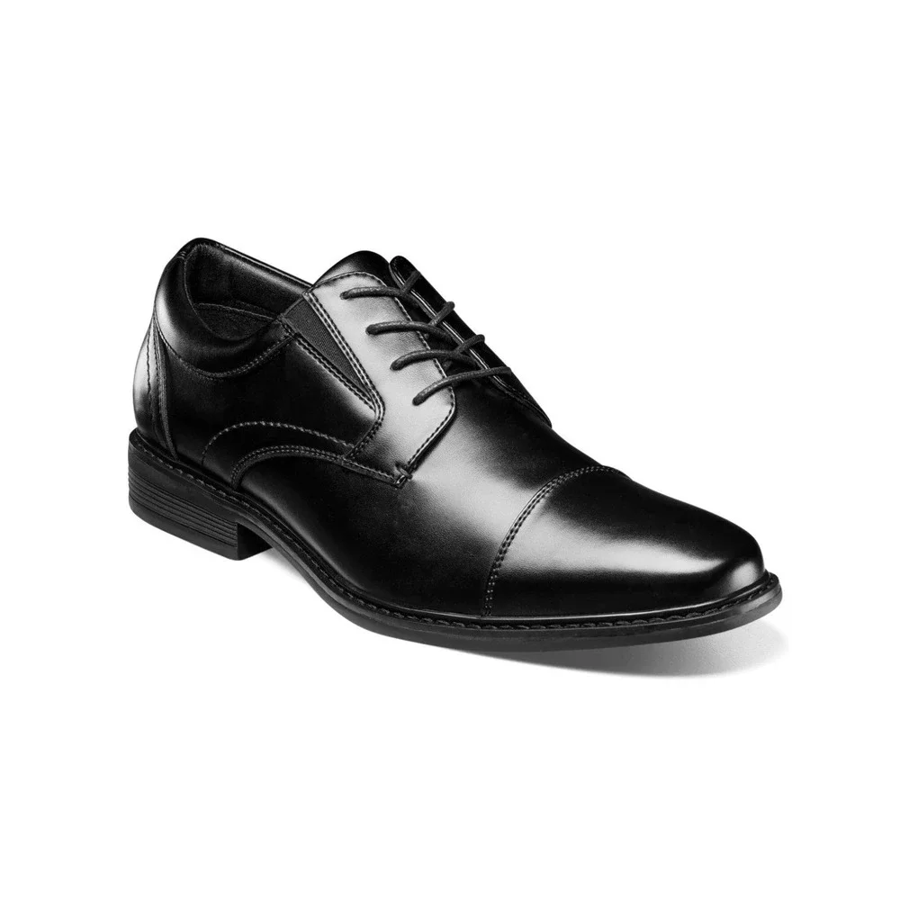 Nunn Bush Cap Toe Oxford Mens Black Lace Up‎ Dress Shoes Size 11.5